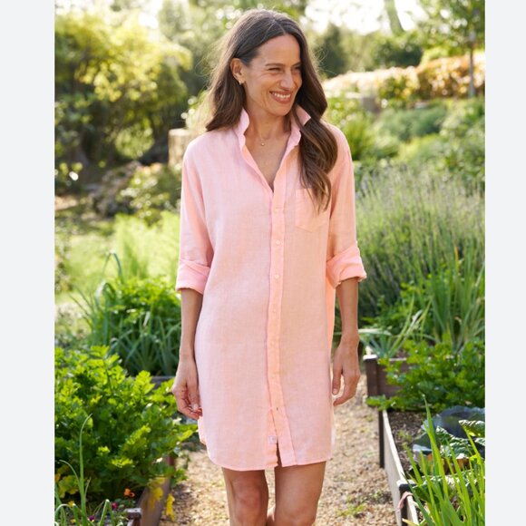 Frank & Eileen MARY Classic Shirtdress Size: S Pink - Picture 1 of 16